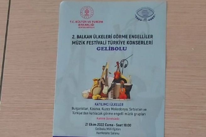 2. Balkan Ülkeleri Görme Engelliler Müzik Festivali Başlıyor