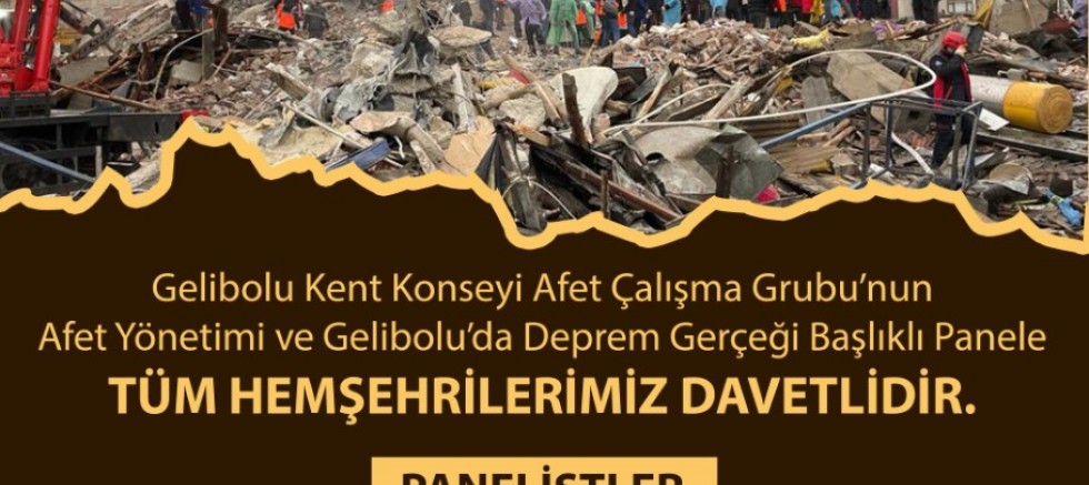 ‘Afet Yönetimi ve Gelibolu’da Deprem Gerçeği’ Paneli Düzenlenecek