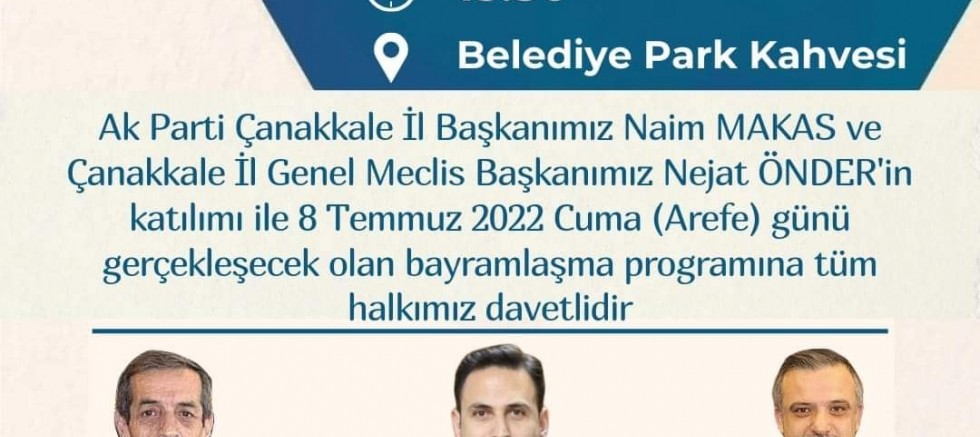 AK Parti’nin Bayramlaşması Yarın