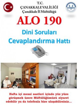 Alo 190 Dini Danışma Hattı