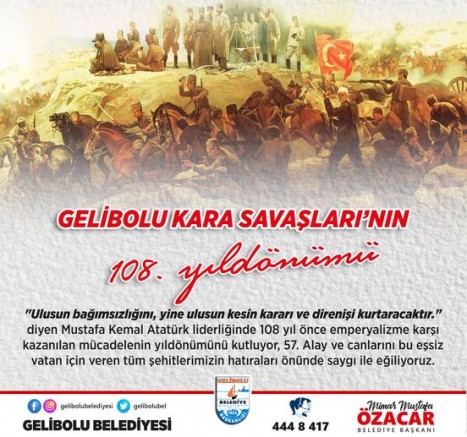 Başkan Özacar’dan Anma Mesajı