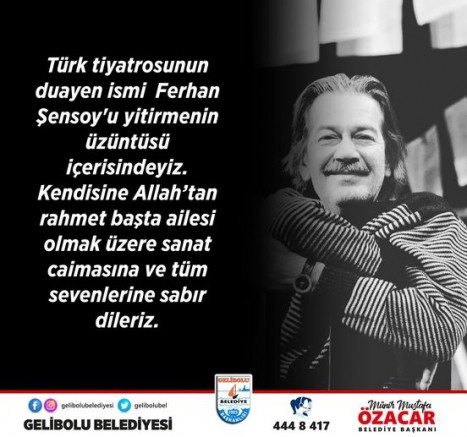Başkan Özacar’dan Ferhan Şensoy Mesajı