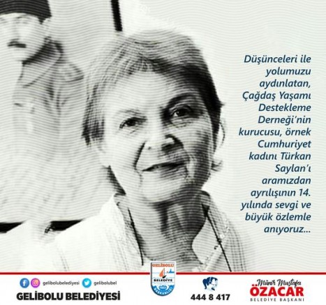 Başkan Özacar’dan Türkan Saylan’ı Anma Mesajı