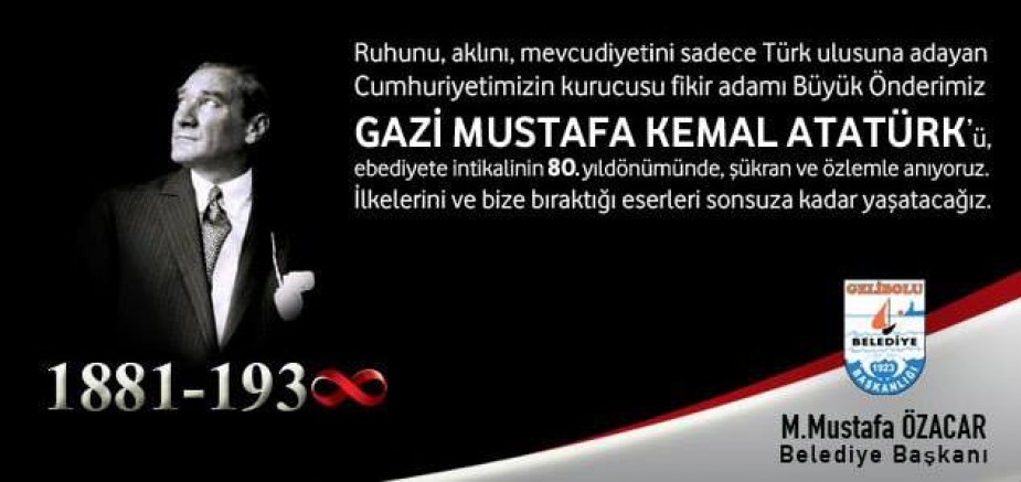 BAŞKAN ÖZACAR’IN  10 KASIM MESAJI