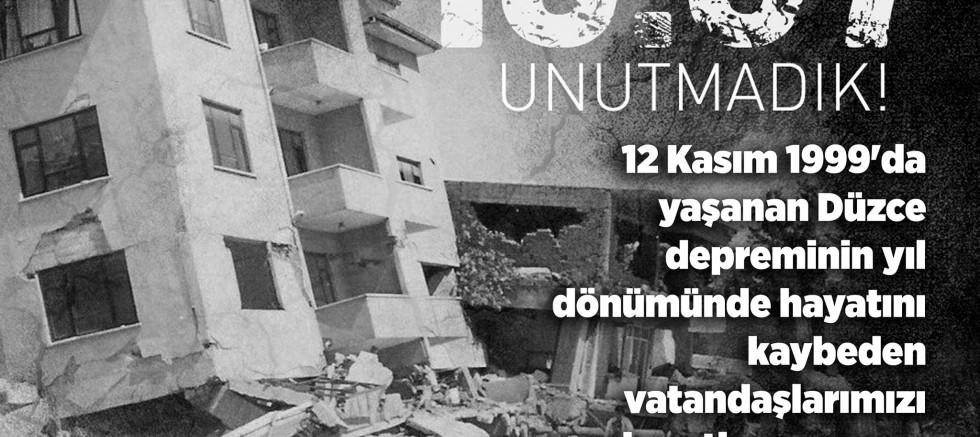 Başkan Özacar’ın Gölcük Depremi Mesajı