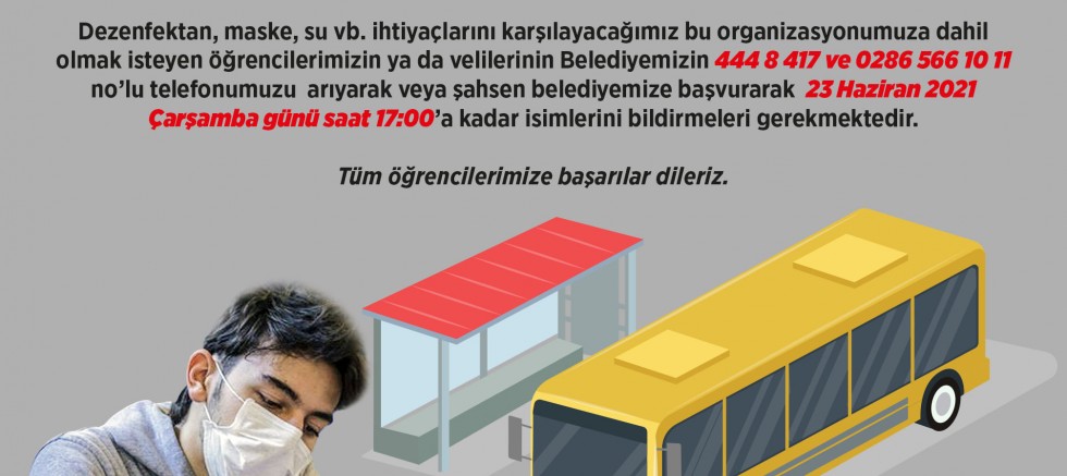 Belediyeden Öğrencilere Ulaşım Desteği