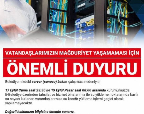 Belediyeden Önemli Duyuru!