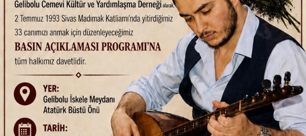 Cemevi’nden 2 Temmuz Anma Programına Davet