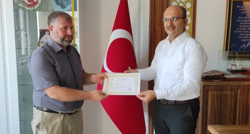 Diyanet Personeline Başarı Belgeleri Verildi