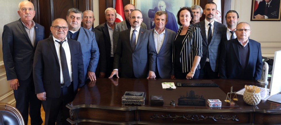 Eceabat ve Gökçeada Muhtarları Turan’ı Ziyaret Etti