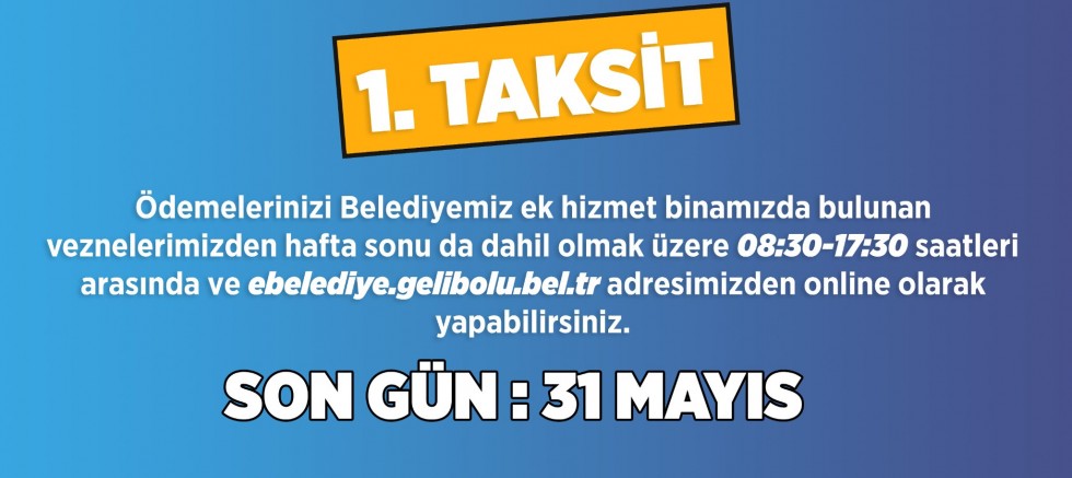 Emlak ve Çevre Temizlik Vergisinde Son Gün 31 Mayıs!