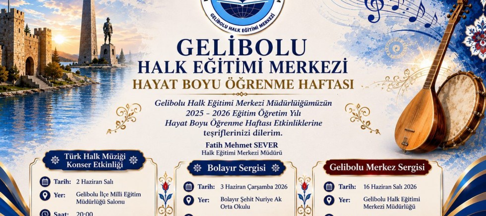 Gelibolu’da Hayat Boyu Öğrenme Haftası Etkinlikleri Başlıyor