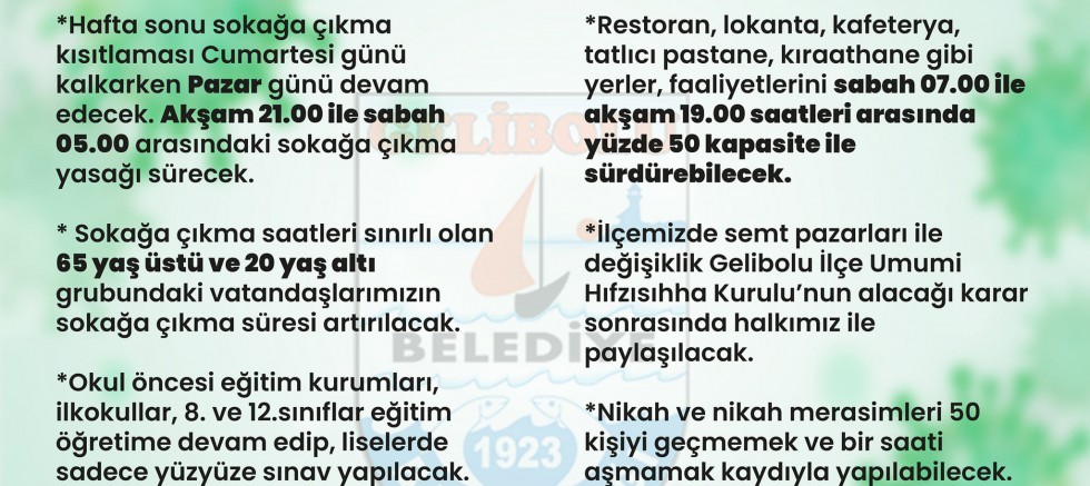 Gelibolu’da Kontrollü Normalleşme Süreci Başladı