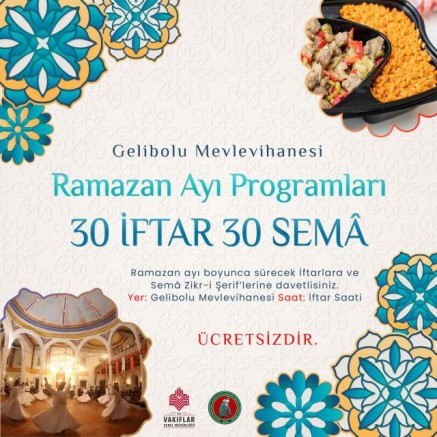 Gelibolu Mevlevihanesi’nde Ücretsiz 30 İftar, 30 Semâ