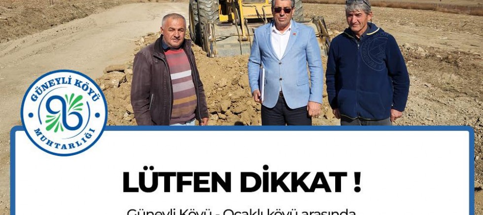 Güneyli ve Ocaklı Köyü Yolunda Asfalt Çalışması Başladı