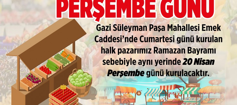 Halk Pazarı Perşembe Günü Kurulacak