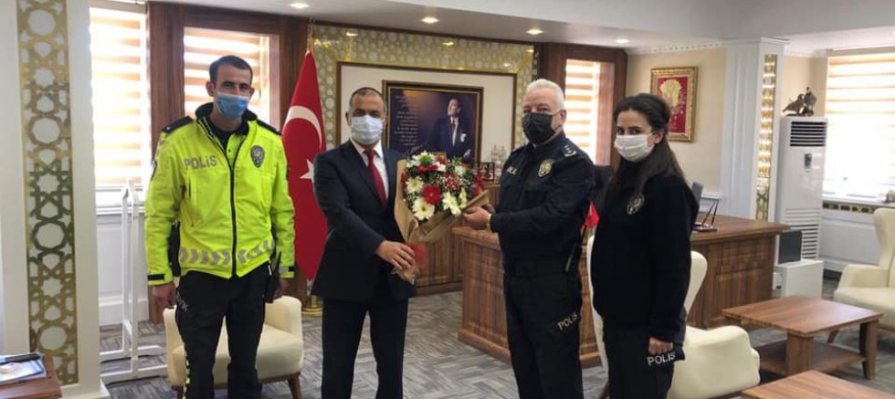 İlçe Emniyet Müdüründen Polis Haftası Ziyareti