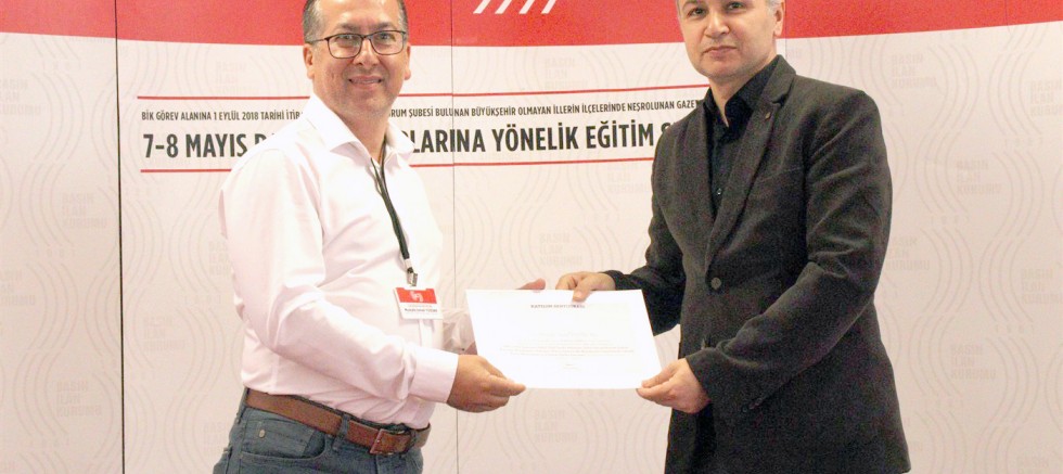 İlçe gazetecileri çalışanlarına yönelik eğitim semineri sertifika programıyla sona erdi