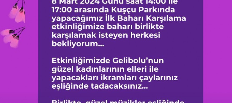 Kadınlar Gününde Bahar Şenliği Düzenlenecek