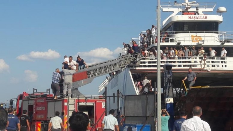 Karahasan-2 Feribotundaki Korkutan Yangın