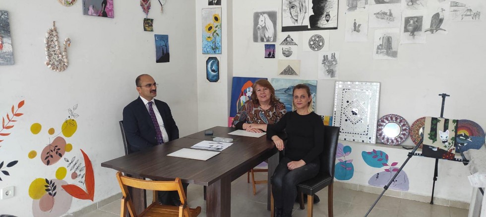 Kaymakam Abacı’dan Mavi Çizgi Sanat Atölyesine Ziyaret
