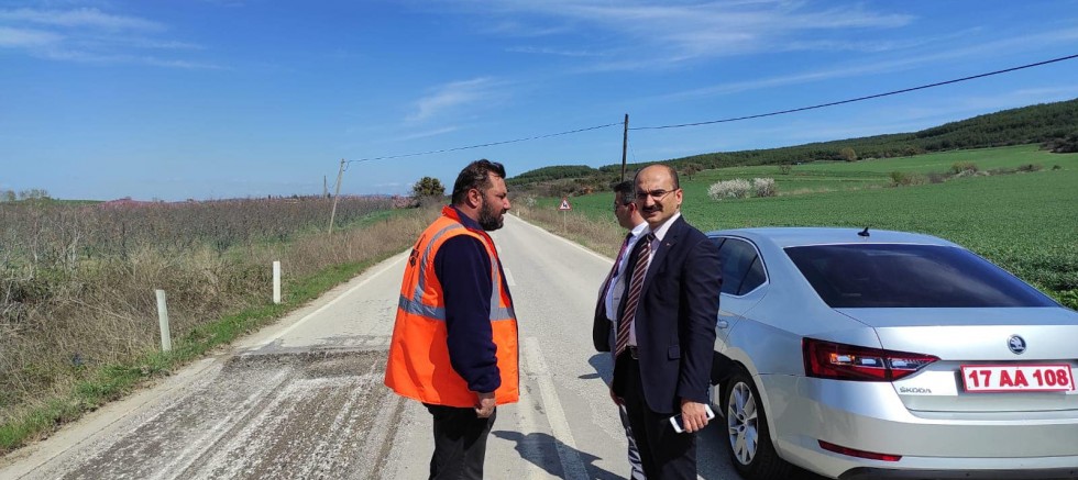 Kaymakam Abacı, Kavakköy-Şarköy Arası Yol Çalışmalarını Denetledi