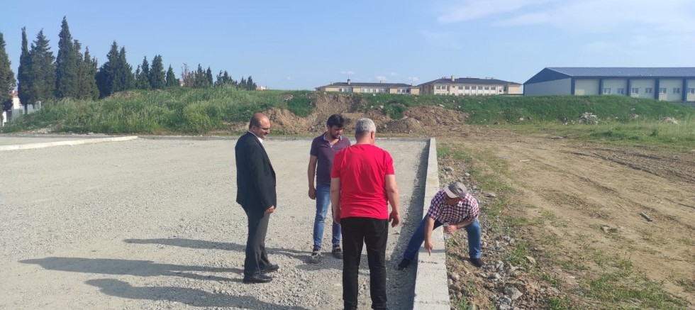 Kaymakam Abacı, Tenis Kortu Çalışmalarını İnceledi