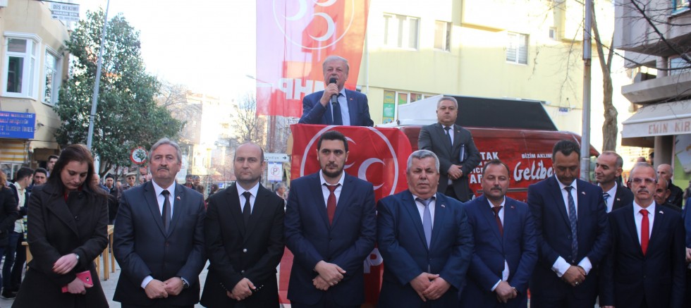 MHP MECLİS ÜYESİ ADAY TANITIMINI  VE İLÇE SEÇİM BÜROSU AÇILIŞI YAPILDI