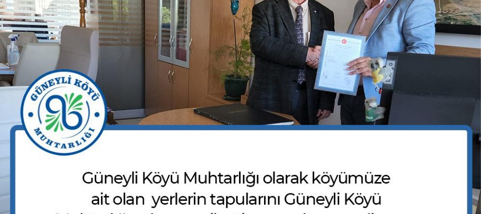 Muhtelif Parsellerin Tapuları Tescilleniyor