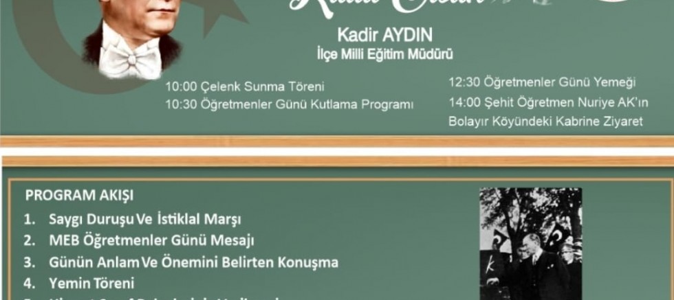 Öğretmenler Günü Programı Belli Oldu