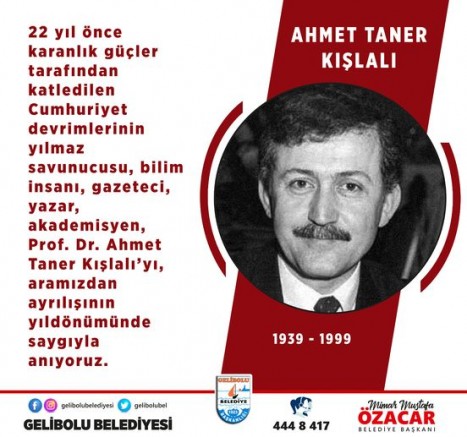 Özacar’dan Kışlalı’yı Anma Mesajı