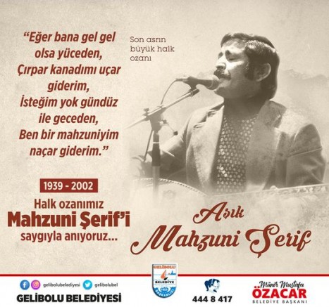 Özacar’dan Mahzuni Şerif’i Anma Mesajı