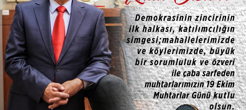 Özacar’dan Muhtarlar Günü Mesajı