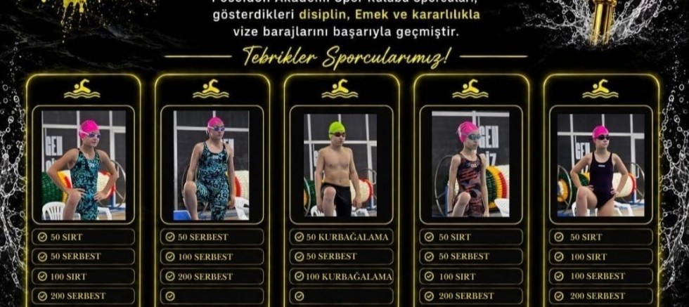 Poseidon Akademi Spor Kulübü Sporcularından Büyük Başarı