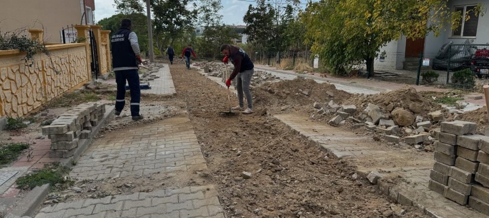Sarmaşıklıda Parke Taşı Onarımı Sürüyor