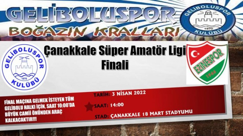Süper Amatörde Final Pazar Günü