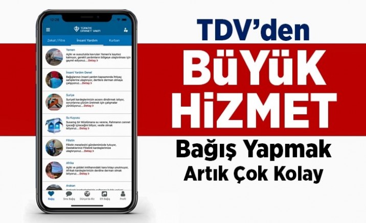 TDV’den Online Kurban Mobil Bağış Uygulaması