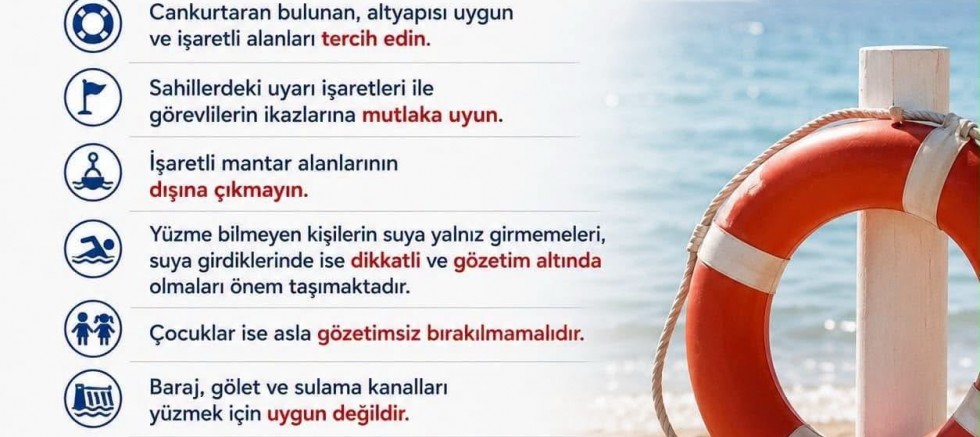 Valilikten Güvenli Yüzme Uyarısı