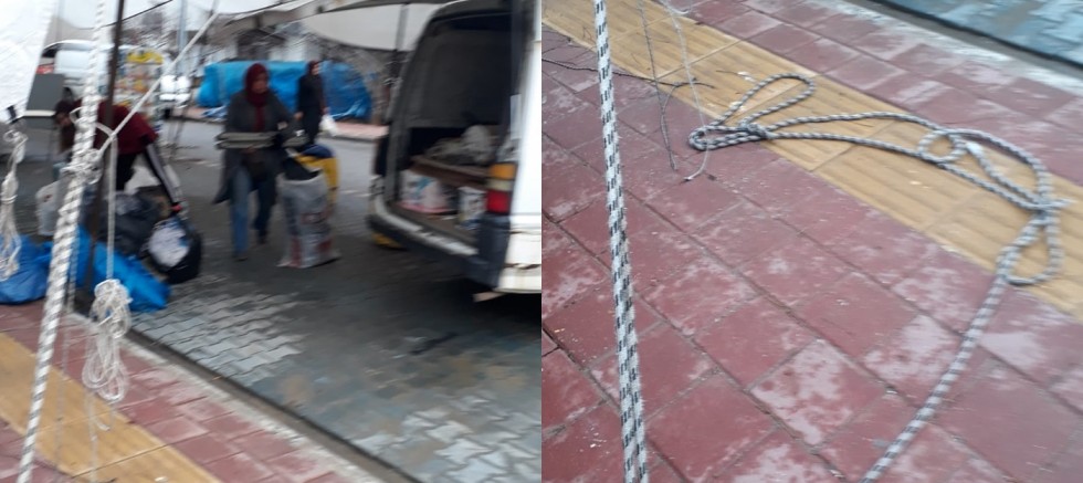 Vatandaşlar, Çadır İp ve  Kazıklardan Şikayetçi