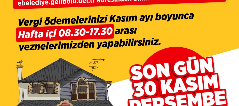 Vergiler İçin Son Gün 30 Kasım